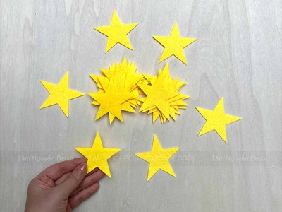 Sao nỉ Vàng phụ kiện Handmade [6 Size] PK-SAO-01